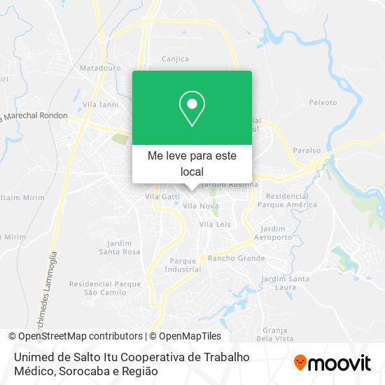 Unimed de Salto Itu Cooperativa de Trabalho Médico mapa