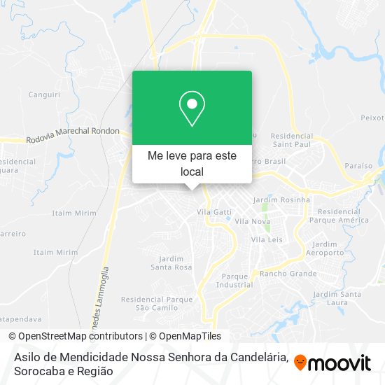 Asilo de Mendicidade Nossa Senhora da Candelária mapa