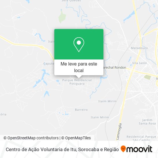 Centro de Ação Voluntaria de Itu mapa