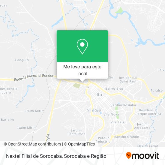 Nextel Filial de Sorocaba mapa