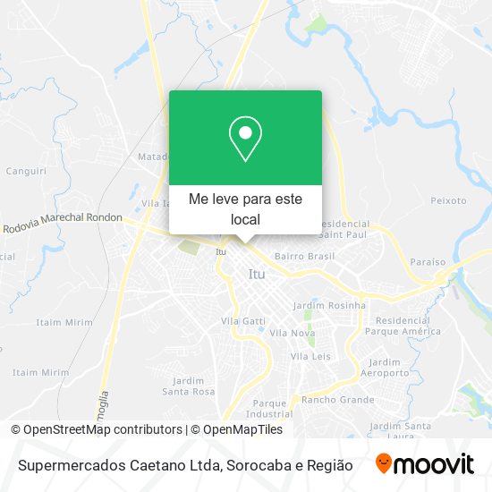 Supermercados Caetano Ltda mapa