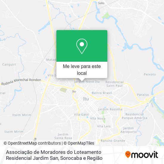 Associação de Moradores do Loteamento Residencial Jardim San mapa