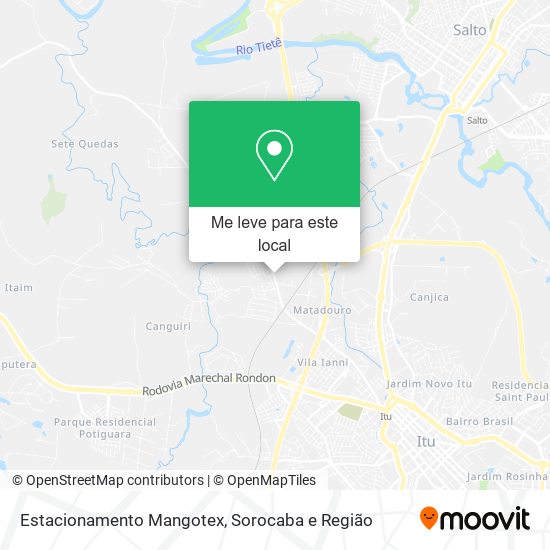 Estacionamento Mangotex mapa