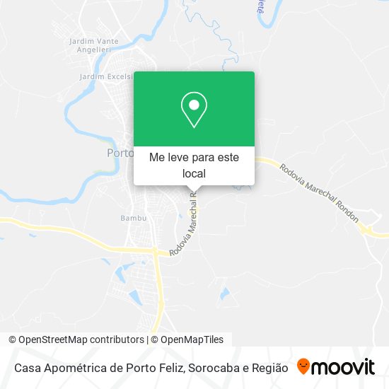 Casa Apométrica de Porto Feliz mapa