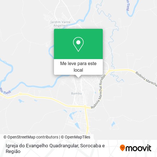 Igreja do Evangelho Quadrangular mapa