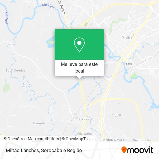 Miltão Lanches mapa