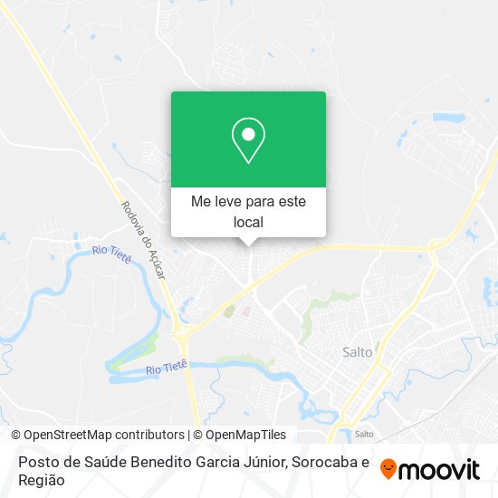 Posto de Saúde Benedito Garcia Júnior mapa