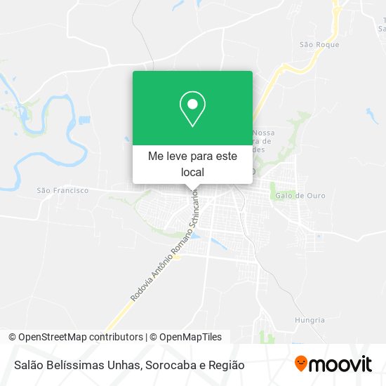 Salão Belíssimas Unhas mapa