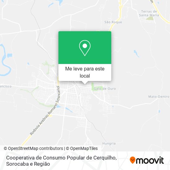 Cooperativa de Consumo Popular de Cerquilho mapa