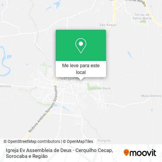 Igreja Ev Assembleia de Deus - Cerquilho Cecap mapa