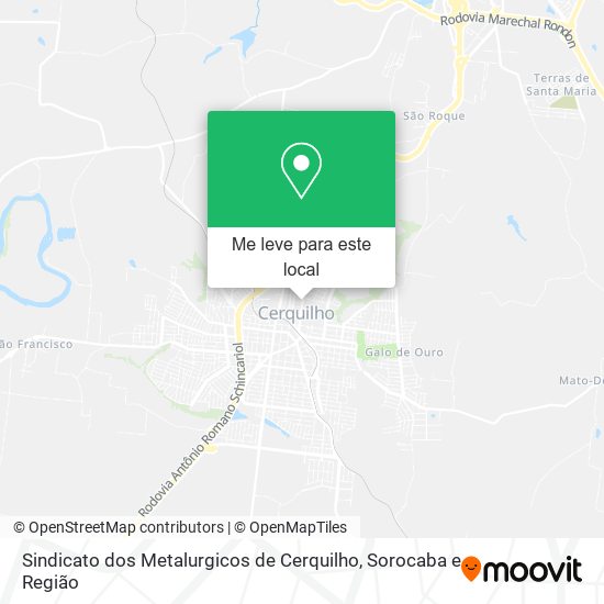 Sindicato dos Metalurgicos de Cerquilho mapa