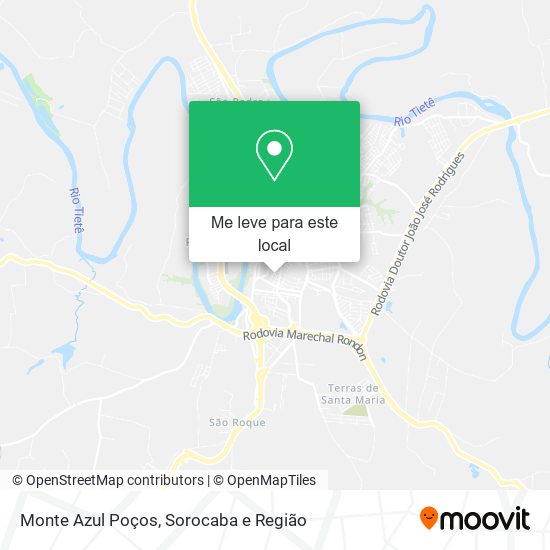 Monte Azul Poços mapa