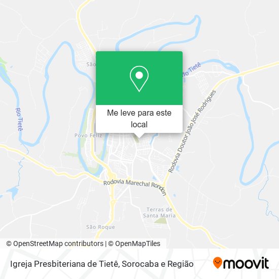 Igreja Presbiteriana de Tietê mapa