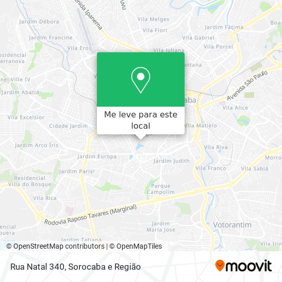 Como chegar até Rua Natal 340 em Sorocaba de Ônibus? Como chegar até Rua Natal 340 em Sorocaba de Ônibus?
