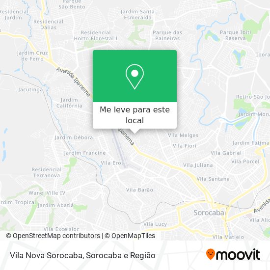 Vila Nova Sorocaba mapa