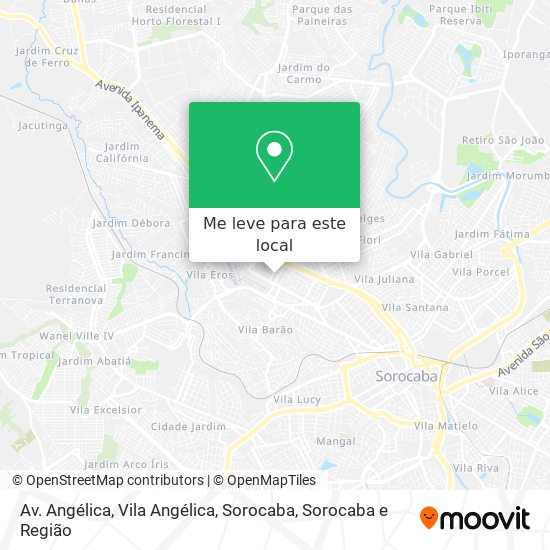 Av. Angélica, Vila Angélica, Sorocaba mapa