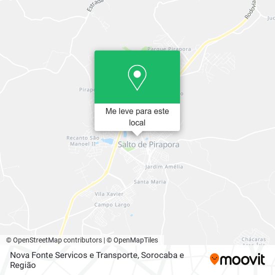 Nova Fonte Servicos e Transporte mapa