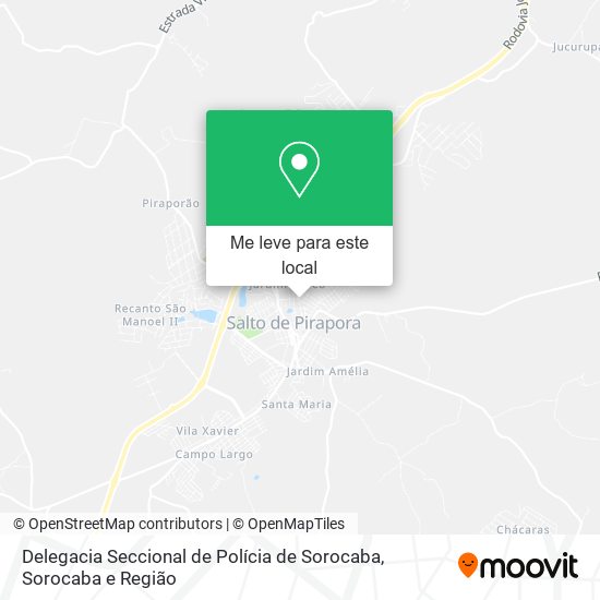 Delegacia Seccional de Polícia de Sorocaba mapa