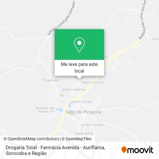 Drogaria Total - Farmácia Avenida - Auriflama mapa