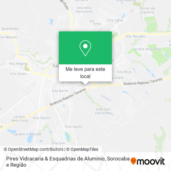 Pires Vidracaria & Esquadrias de Aluminio mapa