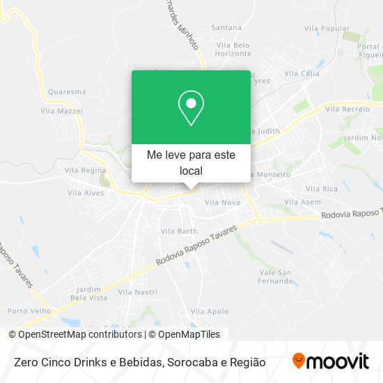 Zero Cinco Drinks e Bebidas mapa