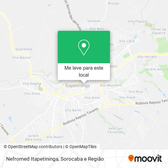 Nefromed Itapetininga mapa