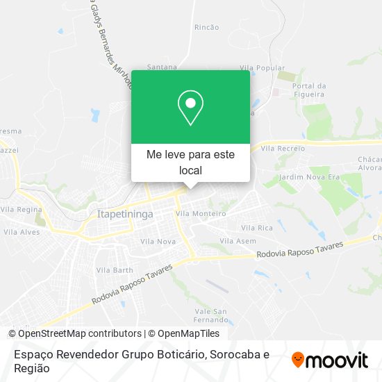 Espaço Revendedor Grupo Boticário mapa