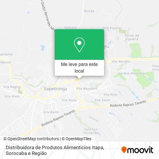 Distribuidora de Produtos Alimenticios Itapa mapa