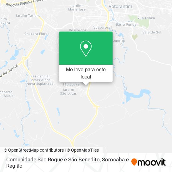 Comunidade São Roque e São Benedito mapa