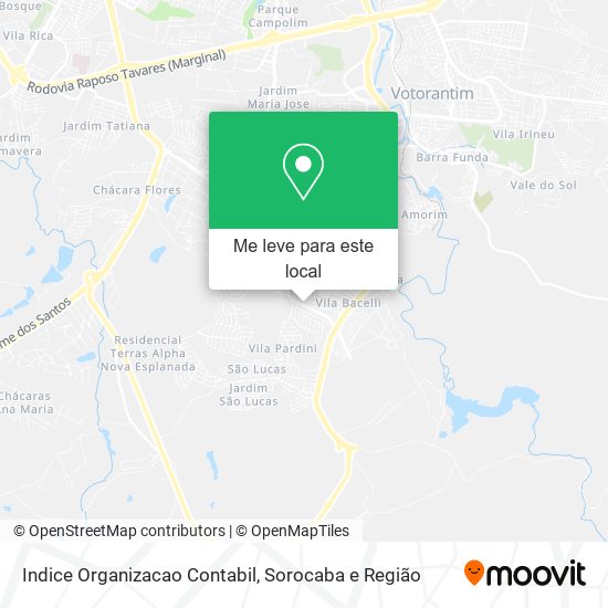 Indice Organizacao Contabil mapa