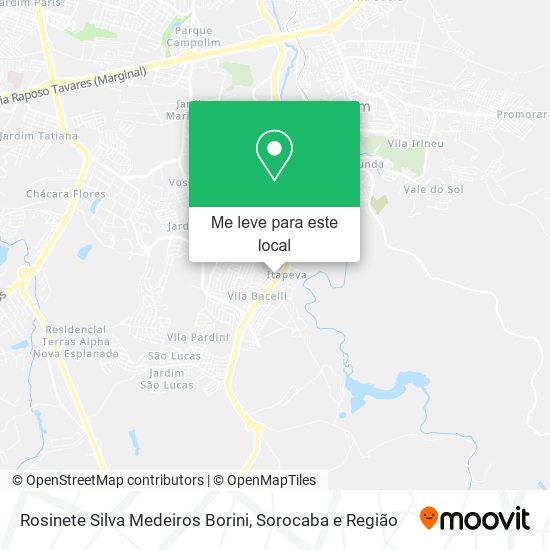 Rosinete Silva Medeiros Borini mapa