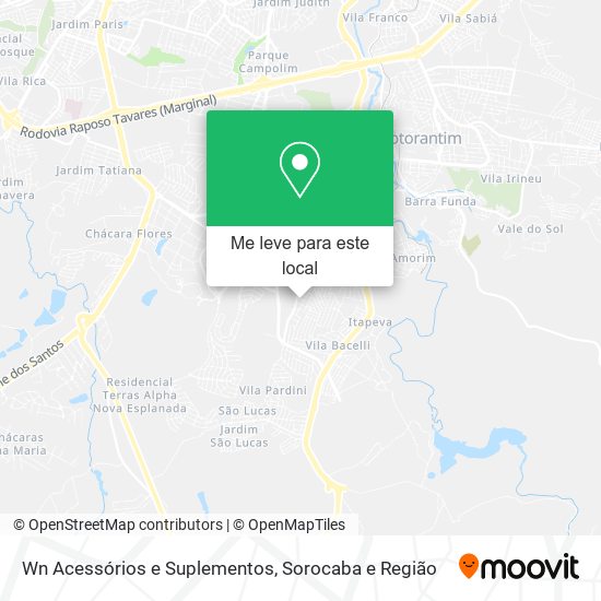 Wn Acessórios e Suplementos mapa