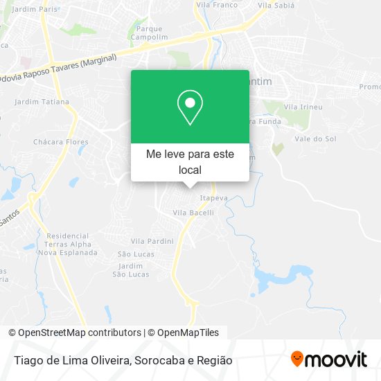 Tiago de Lima Oliveira mapa