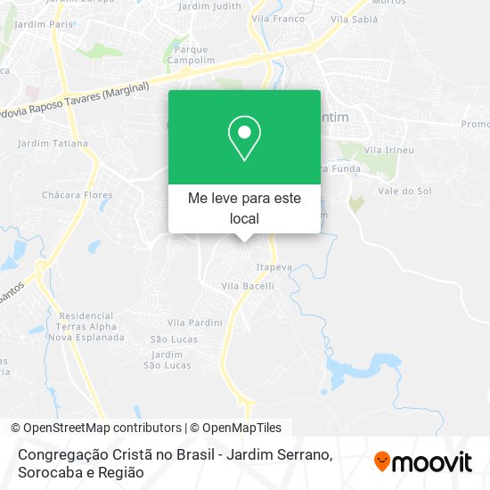 Congregação Cristã no Brasil - Jardim Serrano mapa