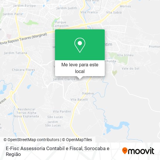 E-Fisc Assessoria Contabil e Fiscal mapa