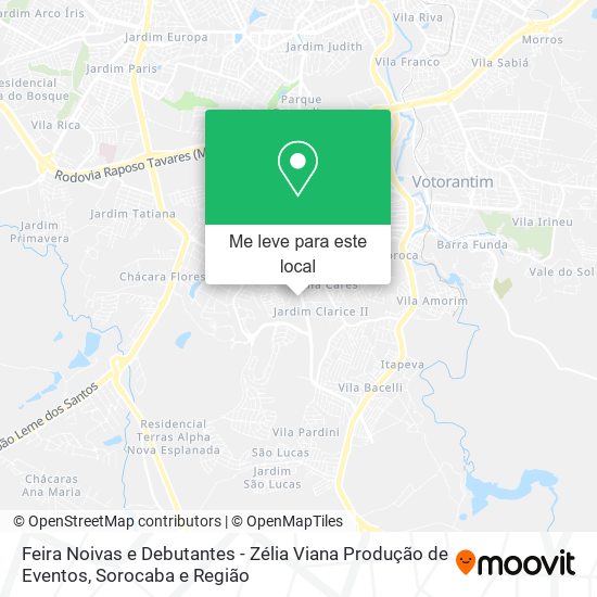 Feira Noivas e Debutantes - Zélia Viana Produção de Eventos mapa