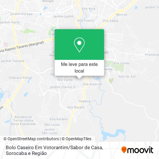 Bolo Caseiro Em Votorantim / Sabor de Casa mapa