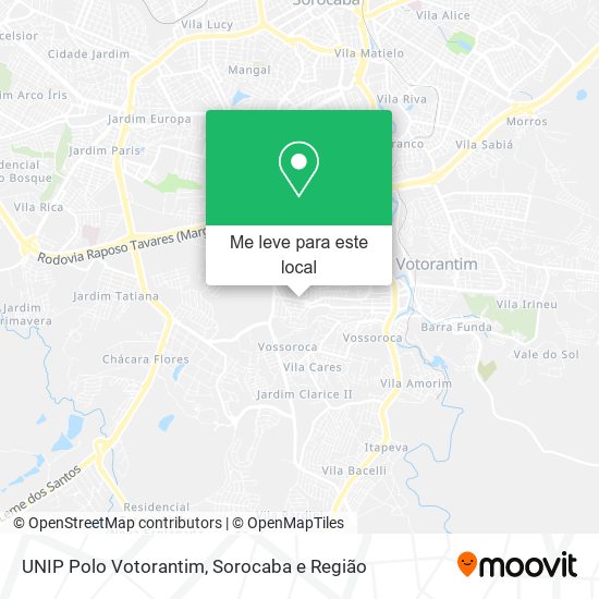 UNIP Polo Votorantim mapa