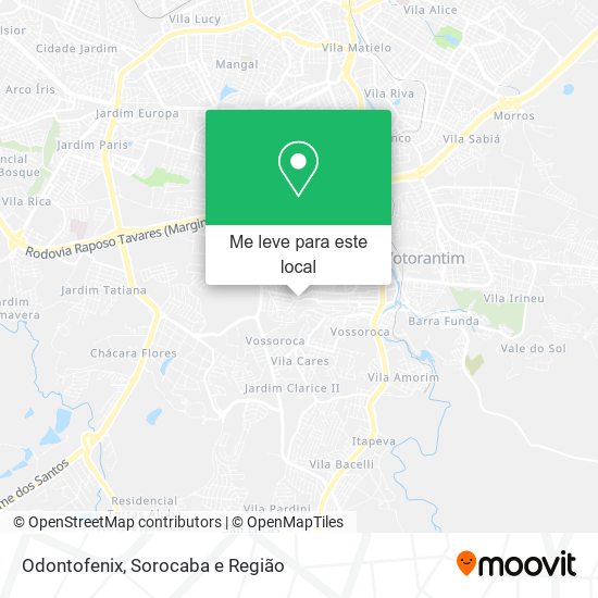 Odontofenix mapa