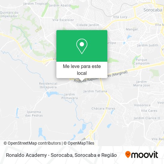 Ronaldo Academy - Sorocaba mapa