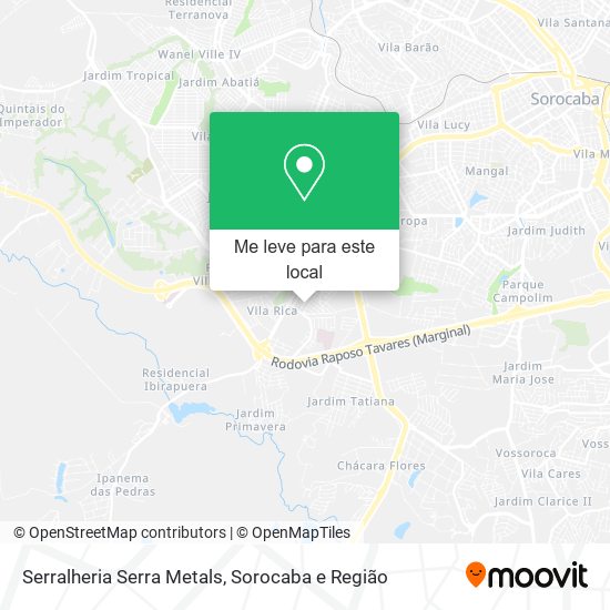 Serralheria Serra Metals mapa