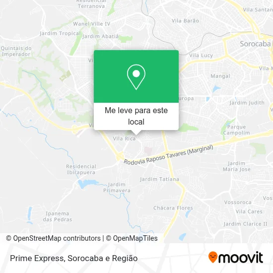 Prime Express mapa