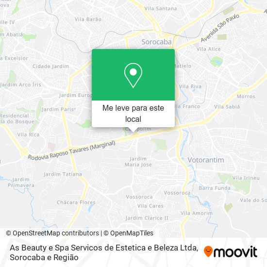 As Beauty e Spa Servicos de Estetica e Beleza Ltda mapa