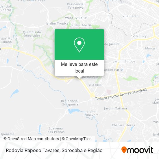 Rodovia Raposo Tavares mapa