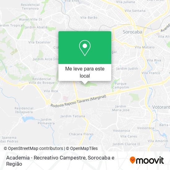 Academia - Recreativo Campestre mapa