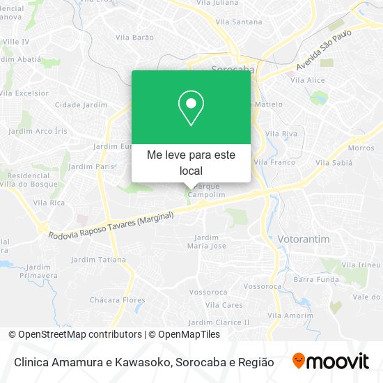 Clinica Amamura e Kawasoko mapa