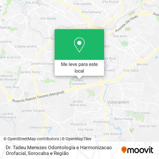 Dr. Tadeu Menezes Odontologia e Harmonizacao Orofacial mapa
