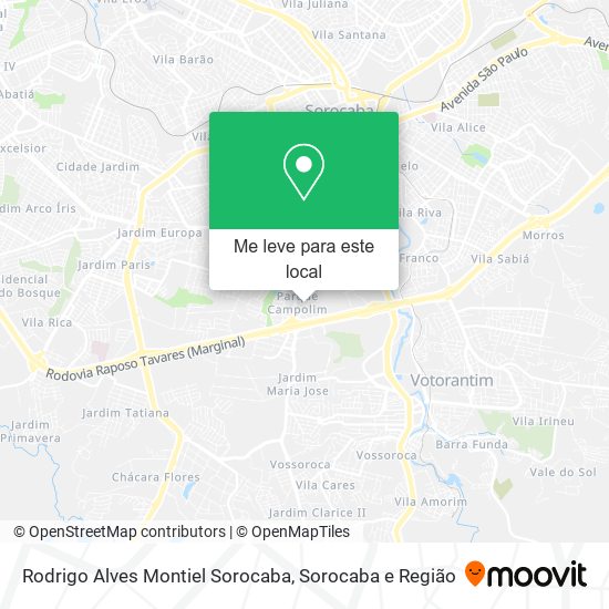 Rodrigo Alves Montiel Sorocaba mapa