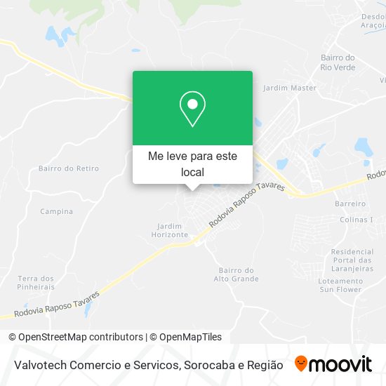 Valvotech Comercio e Servicos mapa