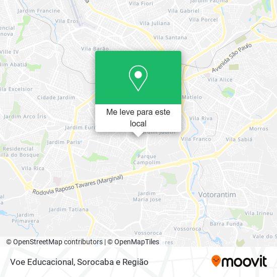 Voe Educacional mapa